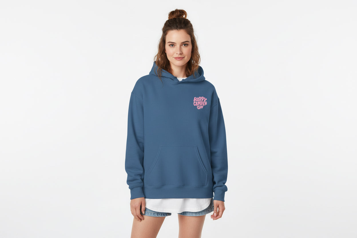Premium Happy Camper Club Hoodie | unisex – mit Rückenprint