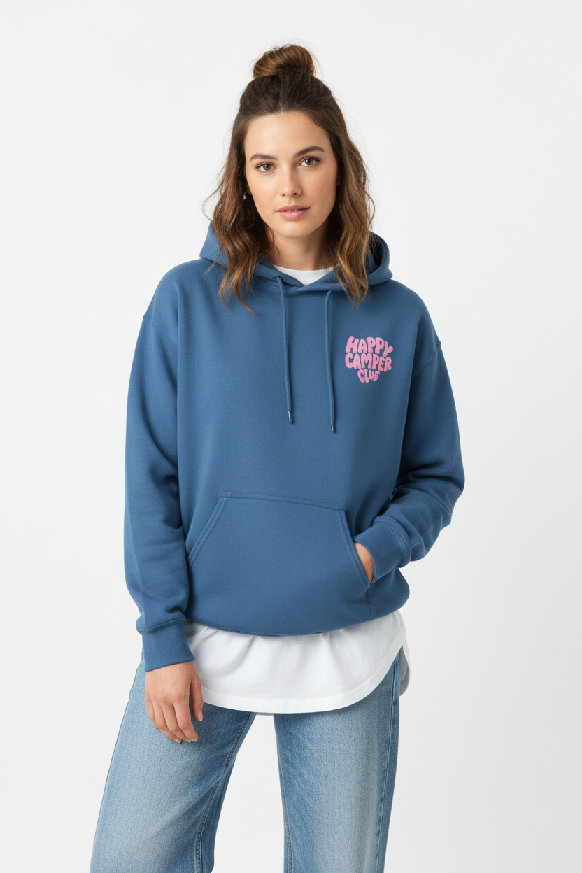 Premium Happy Camper Club Hoodie | unisex – mit Rückenprint