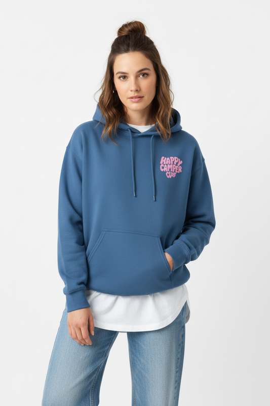 Premium Happy Camper Club Hoodie | unisex – mit Rückenprint