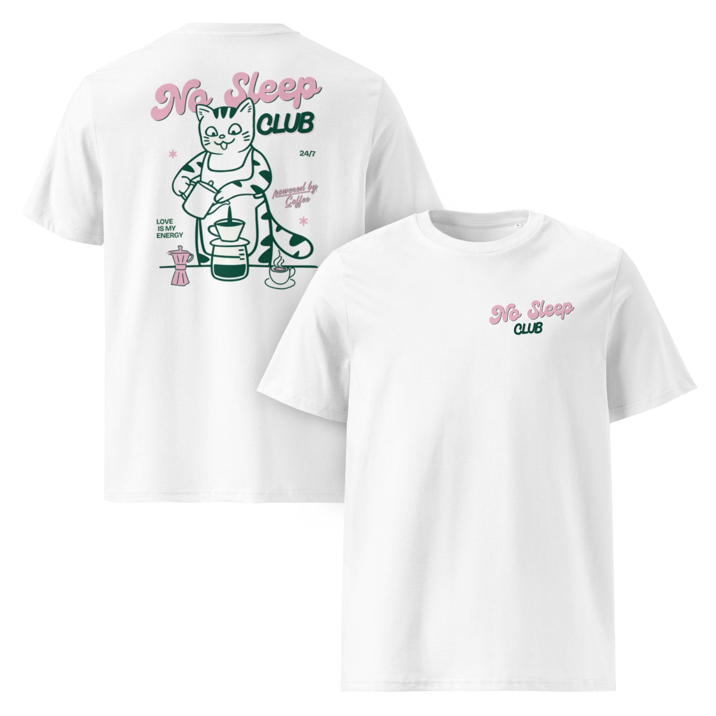 Unisex Bio-T-Shirt „No Sleep Club“