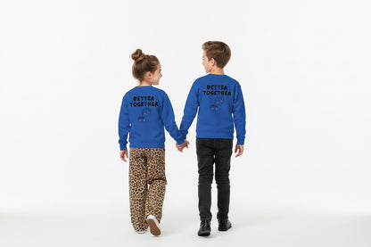 Blaues Kinder-Sweatshirt „Better Together“