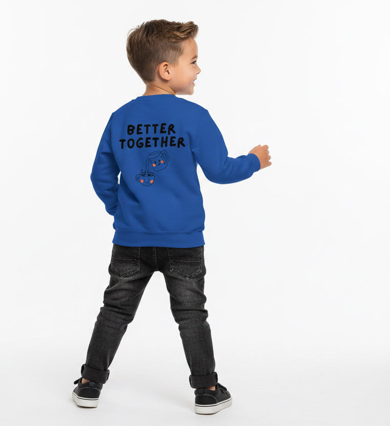 Blaues Kinder-Sweatshirt „Better Together“