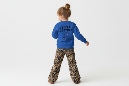 Blaues Kinder-Sweatshirt „Better Together“